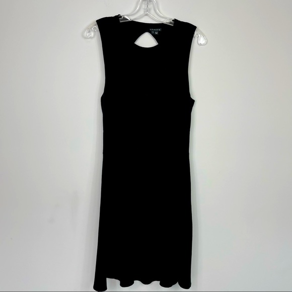 Theory Prosecco Maysen Knit Sleeveless Cutout Back Dress Black Retail $345 L - Picture 6 of 14